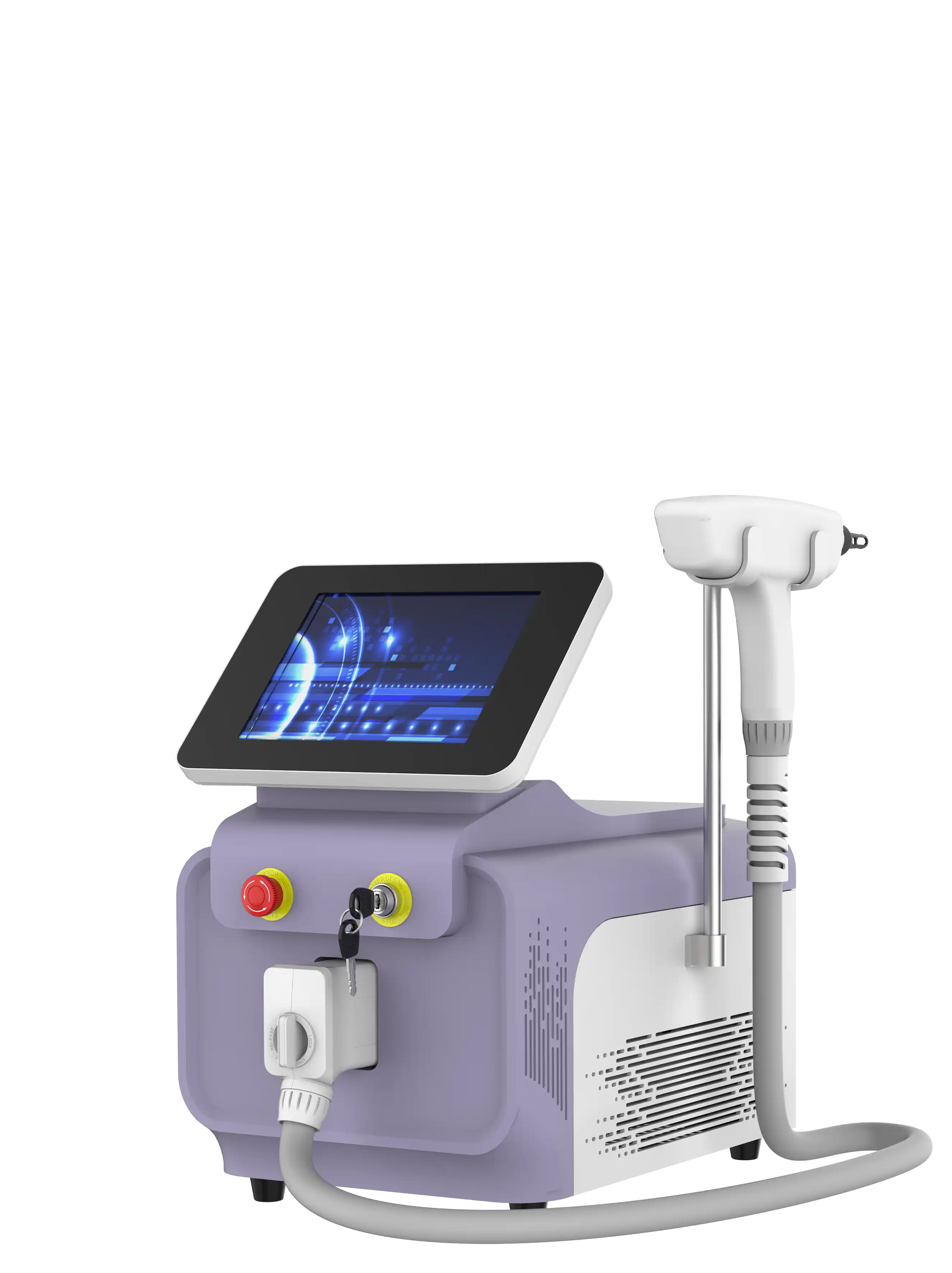 Portable Nd Yag laser machine - side view